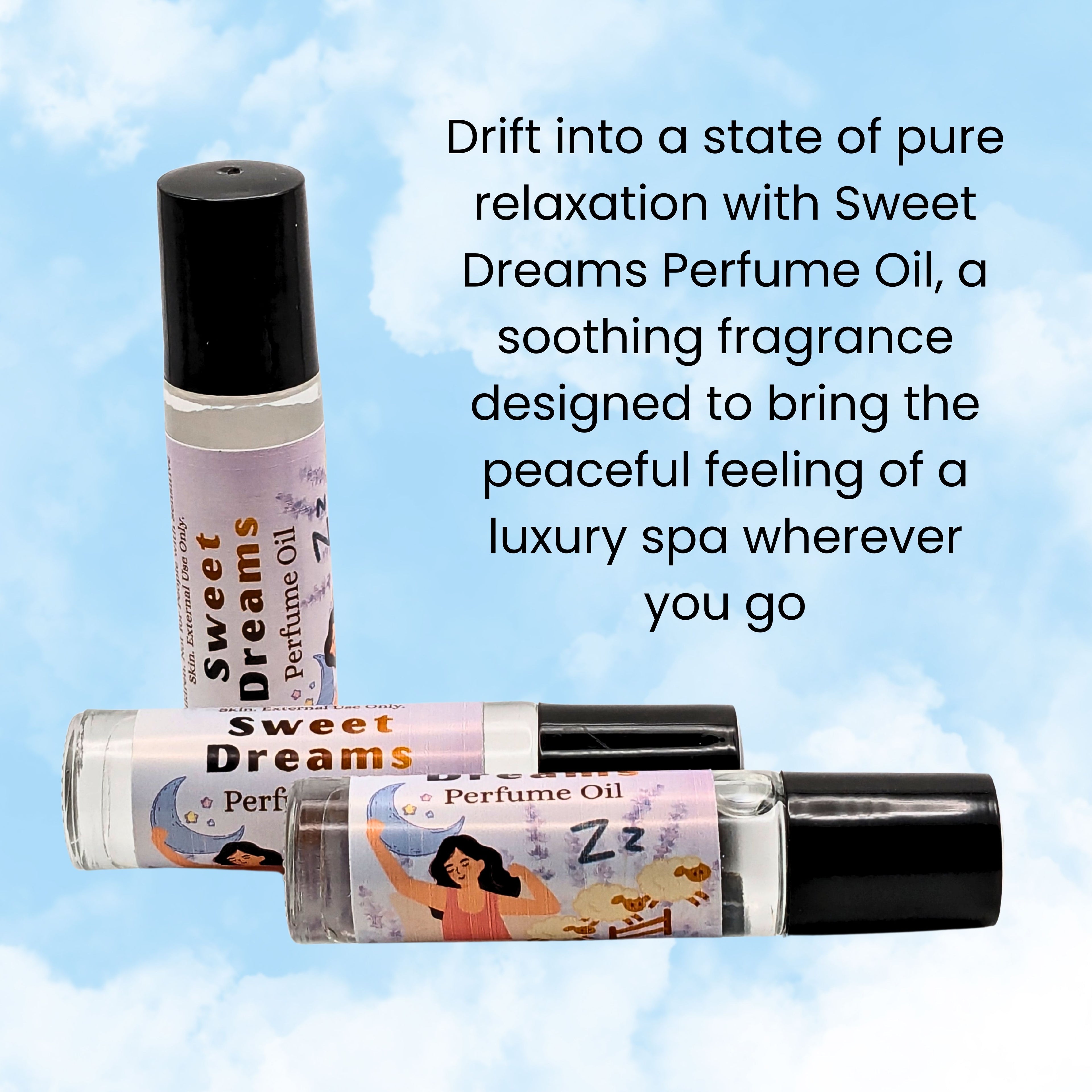 Sweet Dreams Perfume Oil | Sea Salt & Lavender Fragrance | Calming Spa Scent image 1