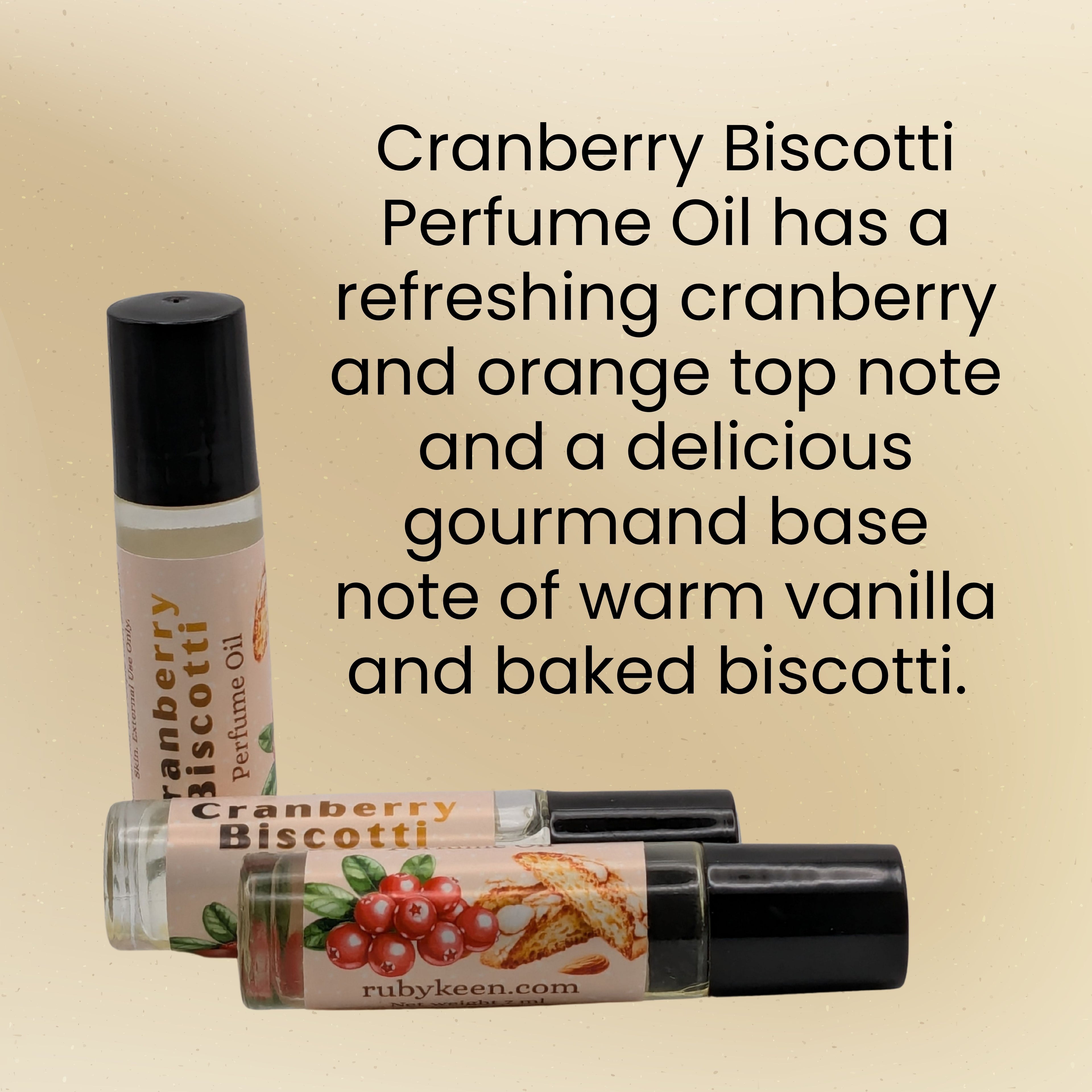 Cranberry Biscotti Perfume Oil | Sweet Vanilla Gourmand, 7ml Roll On image 1