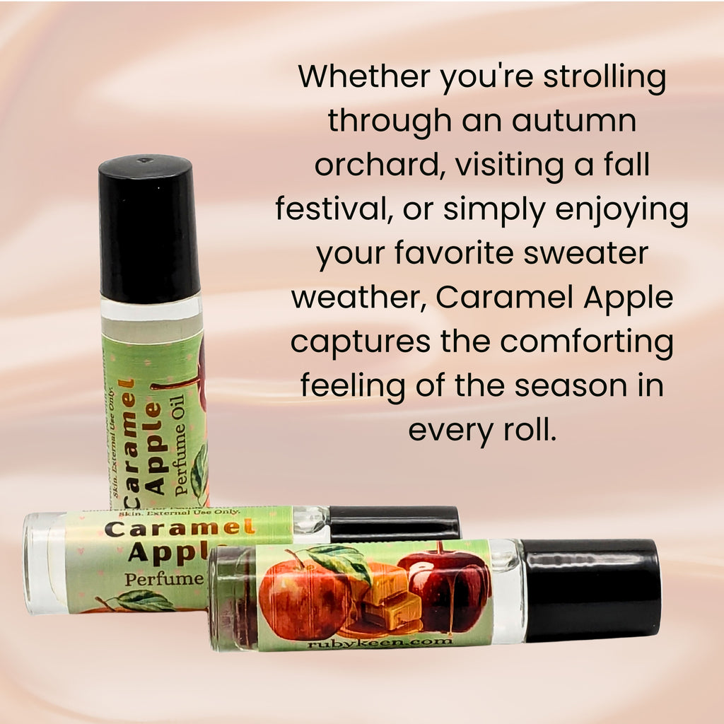 Caramel Apple Perfume Oil | Sweet Apple & Caramel Roll On Fragrance | 7 ml Gourmand Perfume