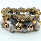 Beaded Bracelets for Women Jewelry Boho Beaded 3 Stacked Set image 3