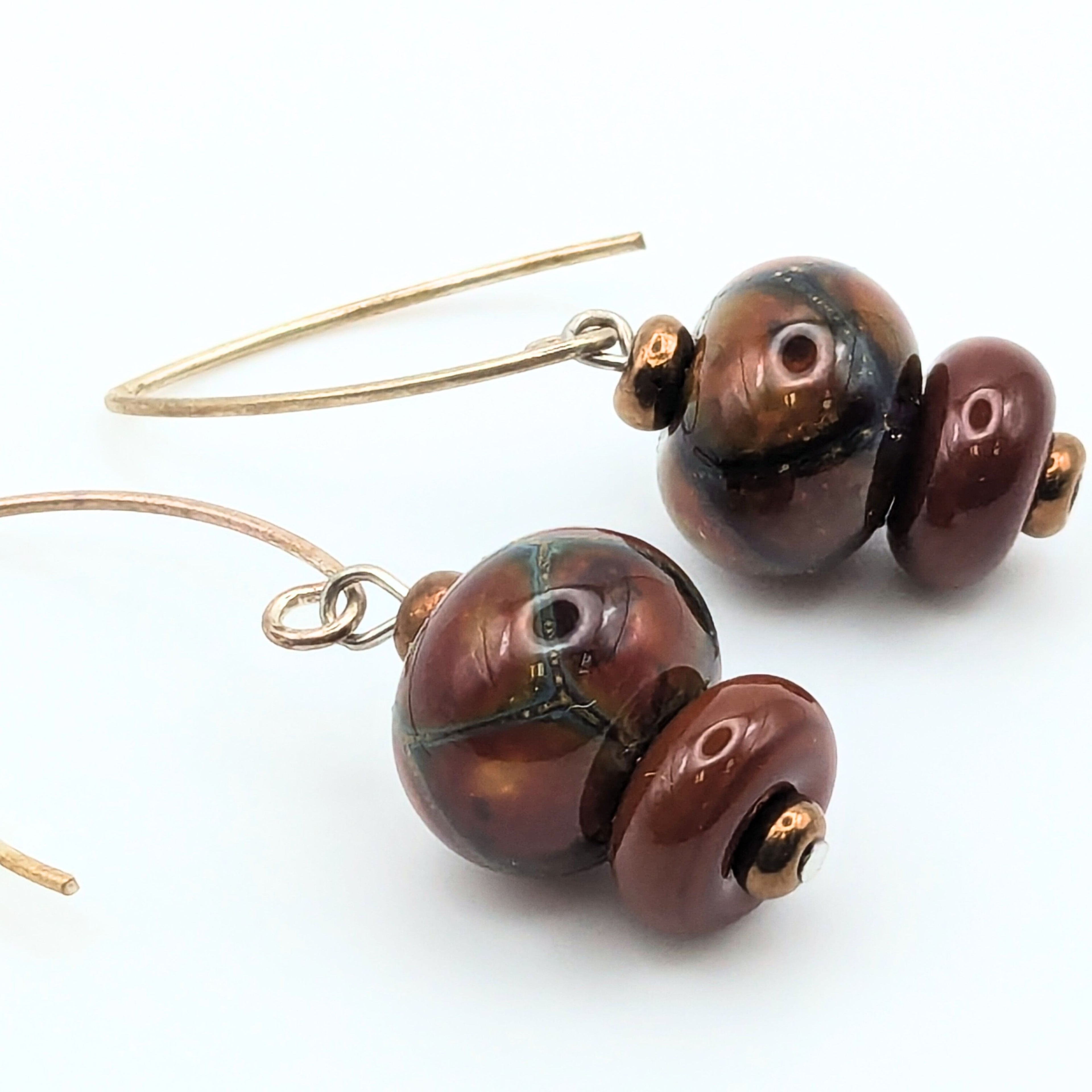 Burnt Orange Dangle Earrings image 4