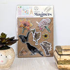 Nature Themed Fridge Magnets Kitchen Decor Fairy Magnets Butterfly, Birds Refrig image 2