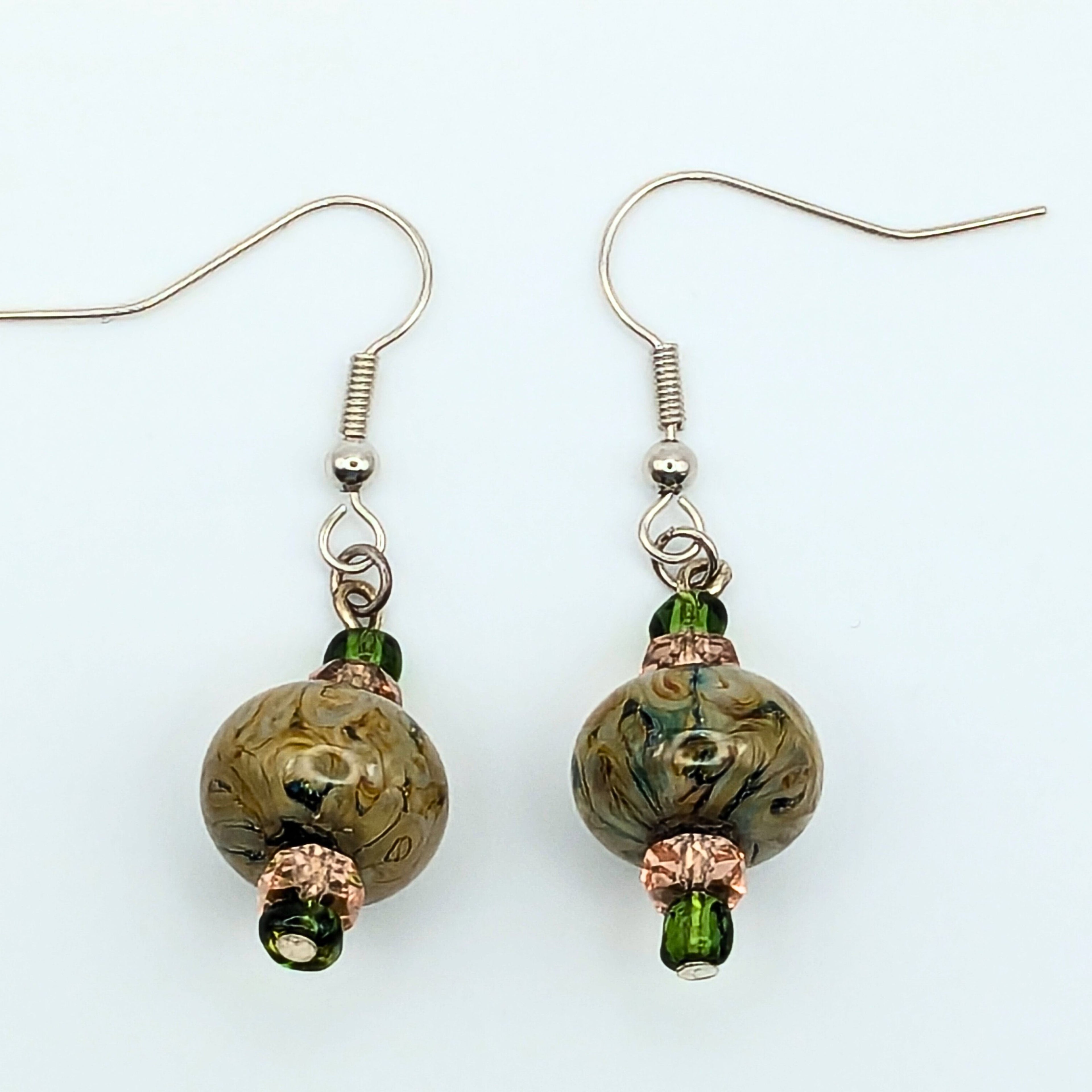 Sage Green Dangle Earrings image 1