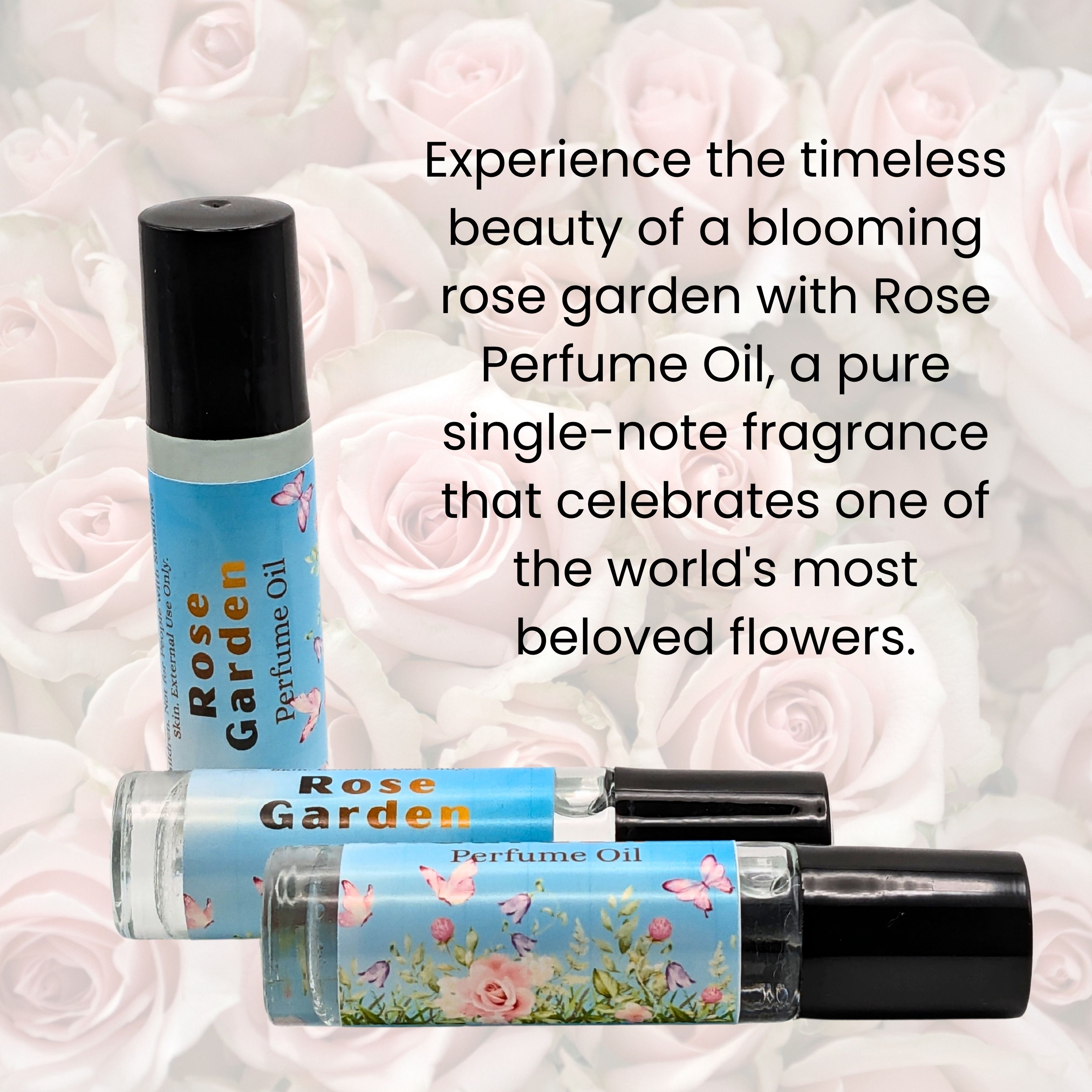 Rose Perfume Oil | Single Note Rose Fragrance | Classic Floral Roll-On Perfume image 1