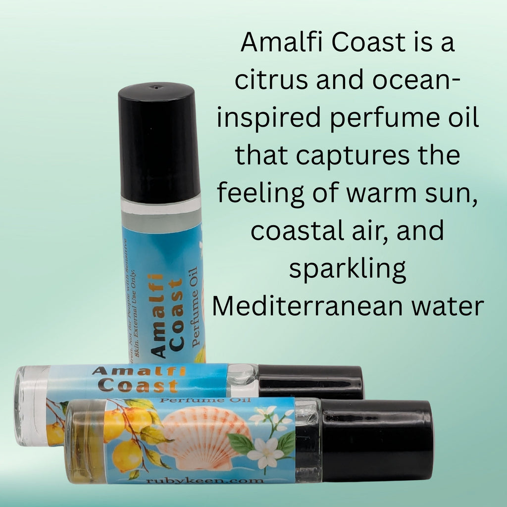 Amalfi Coast Perfume Oil | Citrus Sea Breeze Fragrance | 7 ml Roll On Perfume image 1