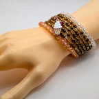 Beaded Cuff Bracelet With Vanilla Ice Cream Scoop image 1