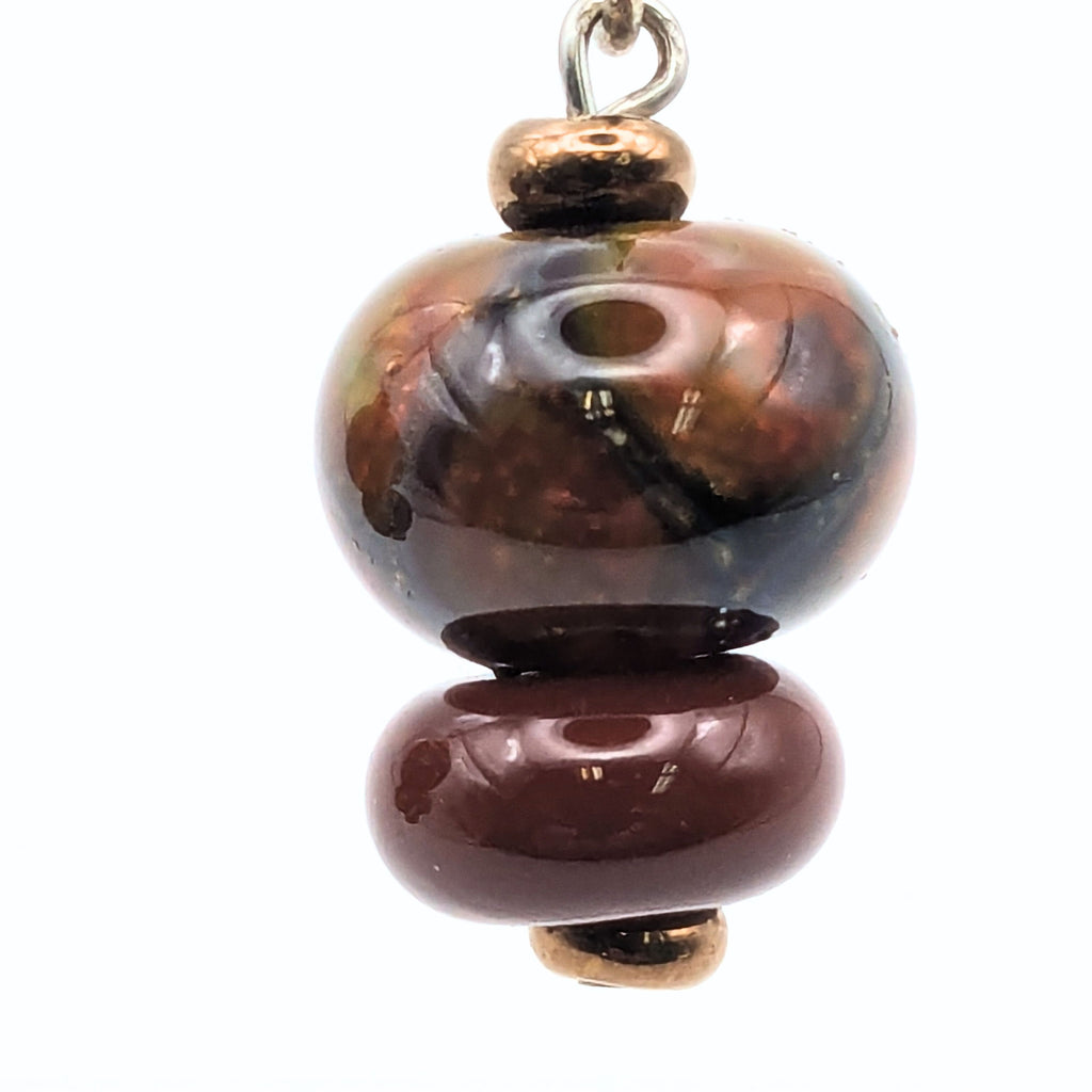 Burnt Orange Dangle Earrings image 1