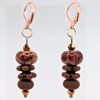 Brown Stacked Dangle Earrings image 4