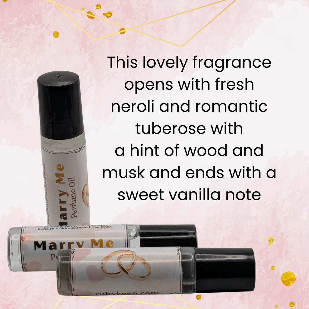 Marry Me Perfume Oil Neroli Tuberose| Romantic Vanilla Rollerball (7ml) image 1
