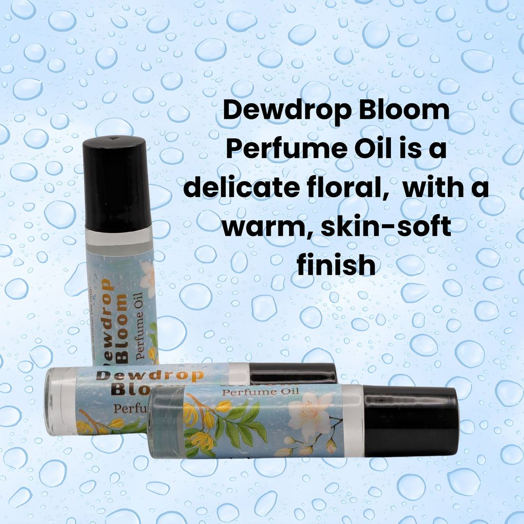 Dewdrop Bloom Perfume Oil | Pear Honey Floral Scent | 10ml Roll On Fragrance image 1