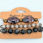 Mixed Beaded Bracelets for Women Jewelry Boho Beaded 3 Stacked Set image 2