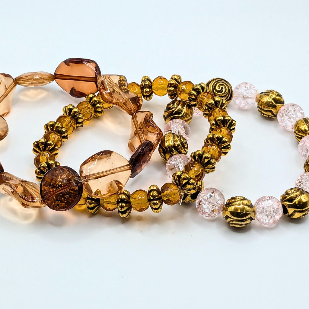 Beaded Bracelets for Women Jewelry Boho Beaded 3 Stacked Set image 1