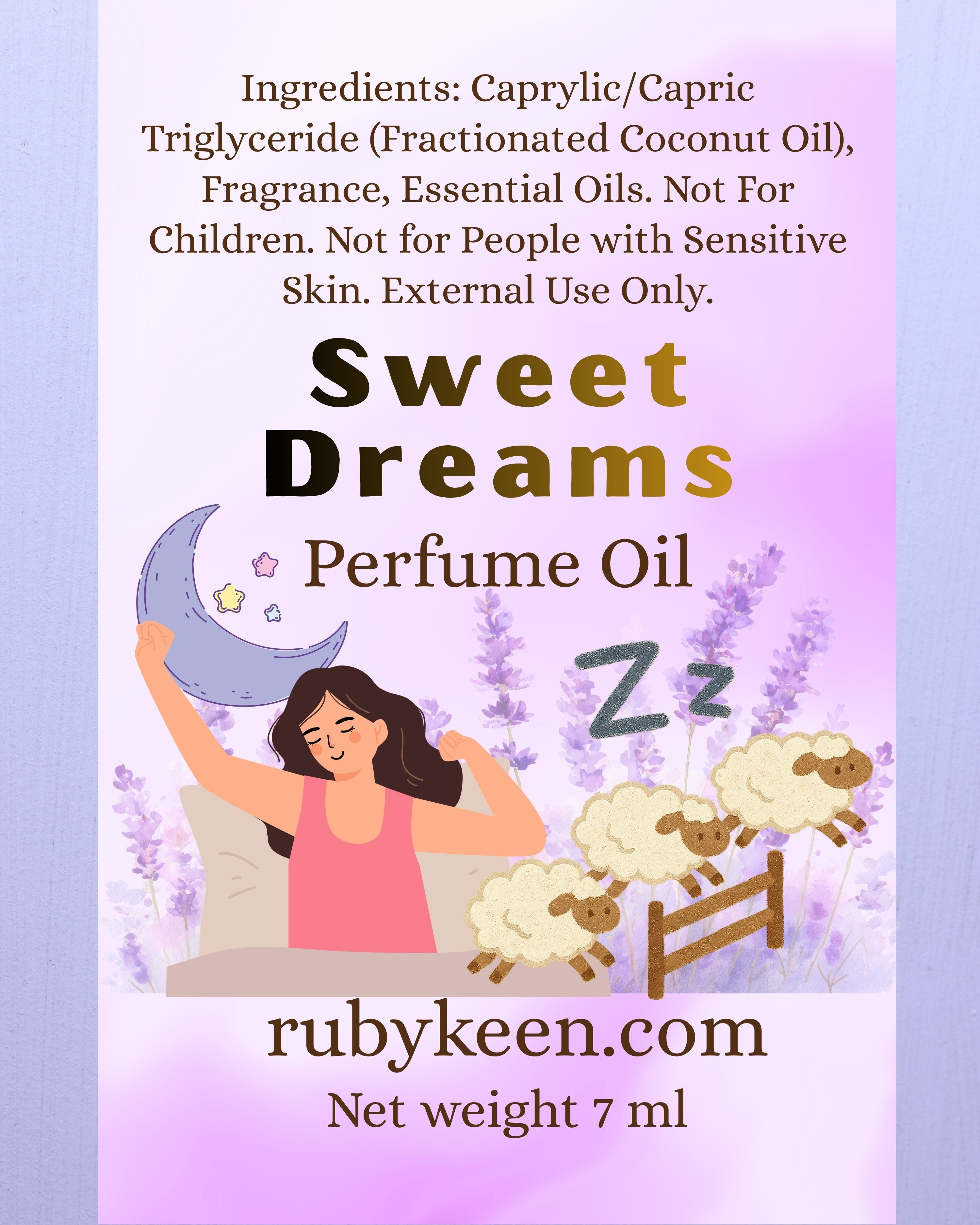 Sweet Dreams Perfume Oil | Sea Salt & Lavender Fragrance | Calming Spa Scent image 5