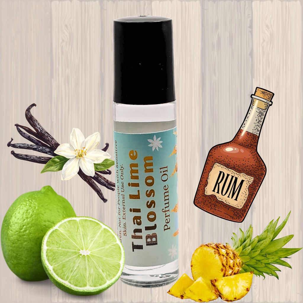 Thai Lime Blossom Perfume Oil | Tropical Lime and Pineapple Fragrance image 2