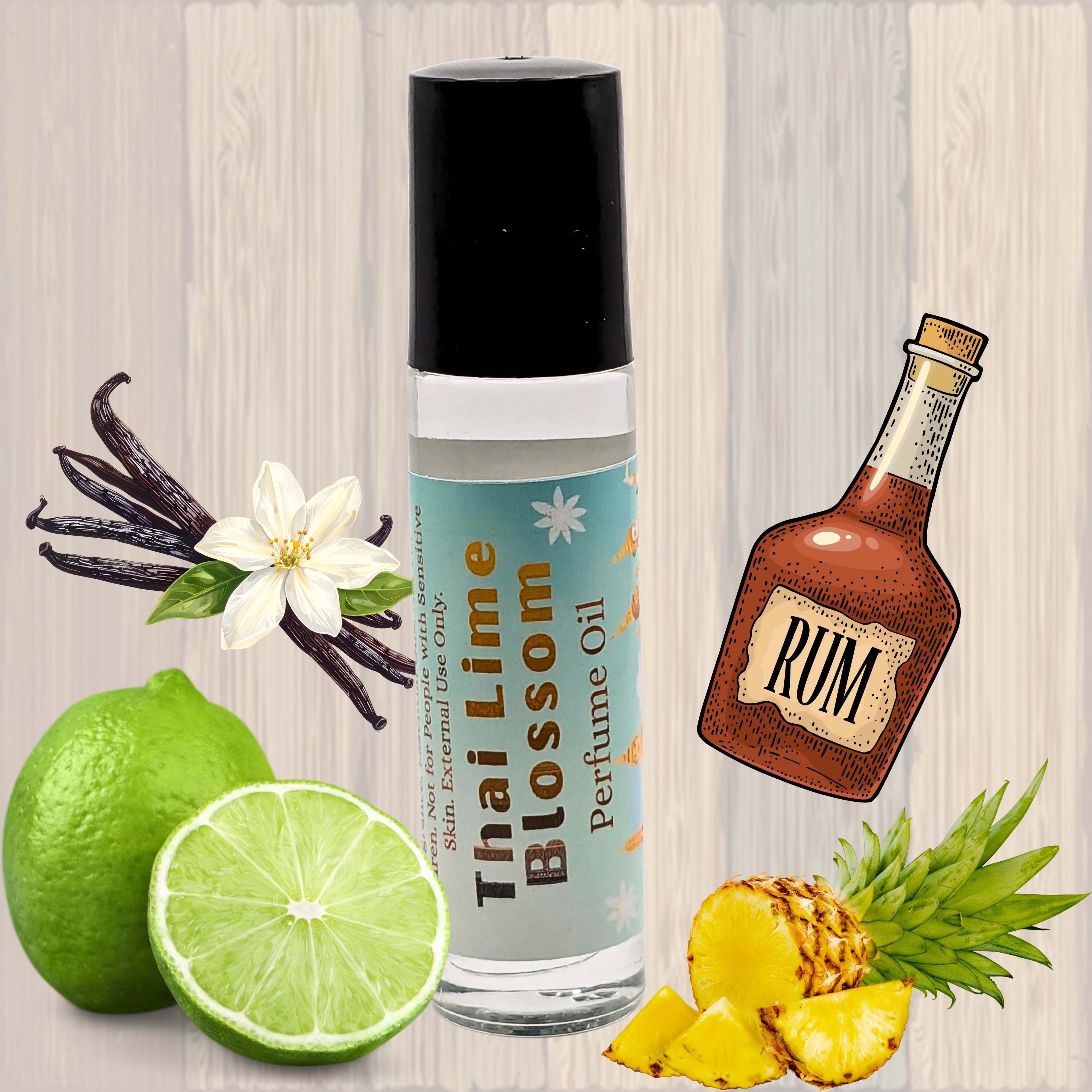 Thai Lime Blossom Perfume Oil | Tropical Lime and Pineapple Fragrance image 2