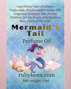 Mermaid's Tail Perfume Oil | Ocean Inspired Fragrance | Melon, Bergamot image 2