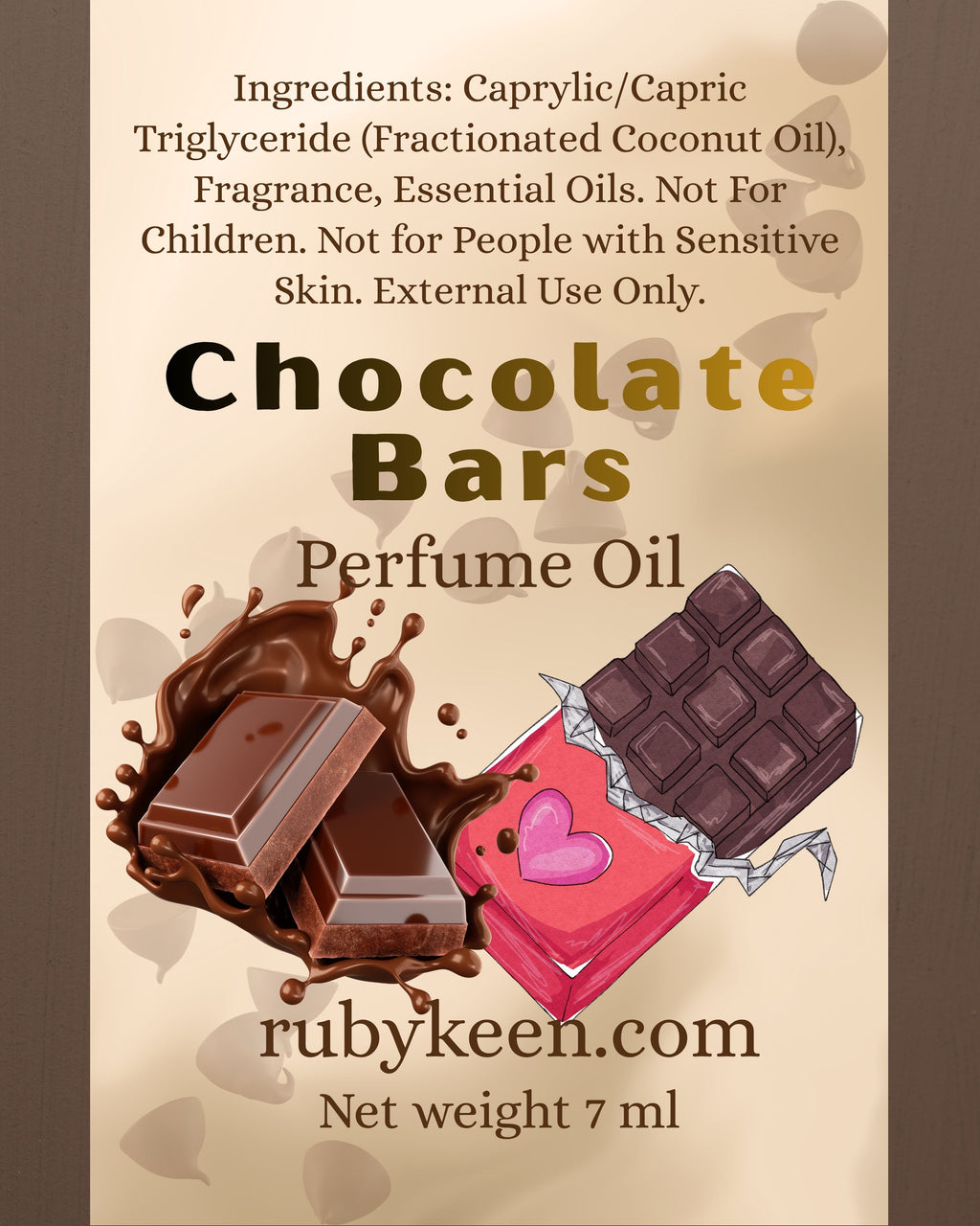 Chocolate Bars Perfume Oil, Gourmand Roll-On Perfume | 7 ml Roll-On Scent image 5