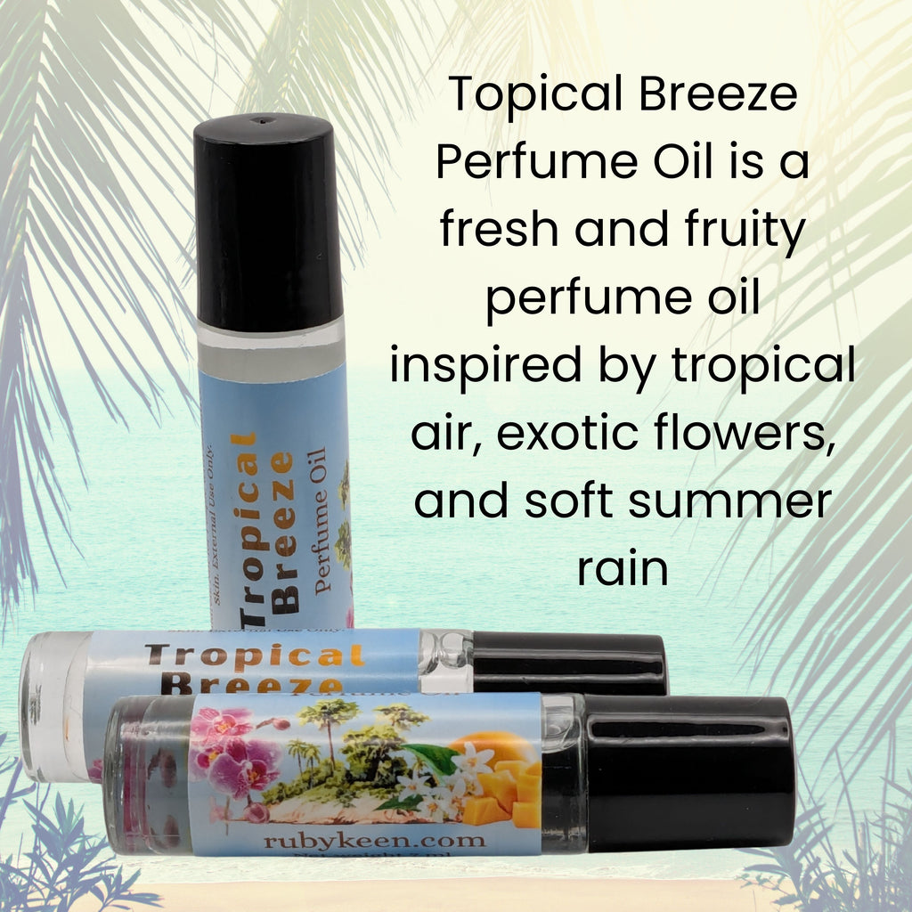 Tropical Breeze Perfume Oil | Summer Beach Fragrance | Orchid Rain image 1
