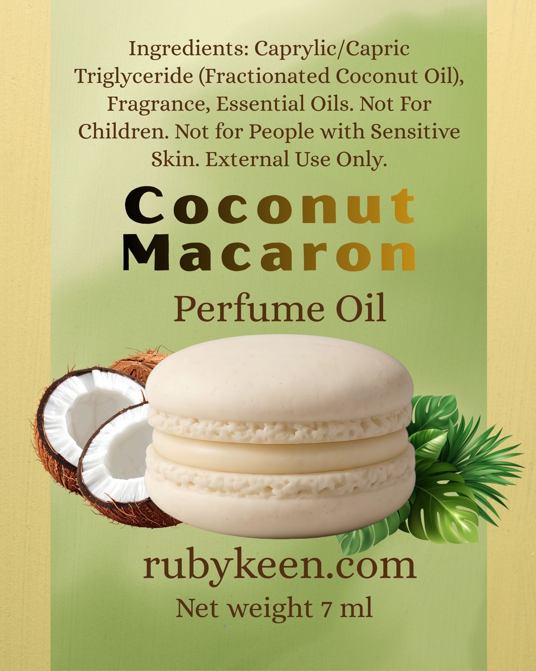Coconut Macaron Perfume Oil | Sweet Coconut and Bakery Cookie Fragrance image 4