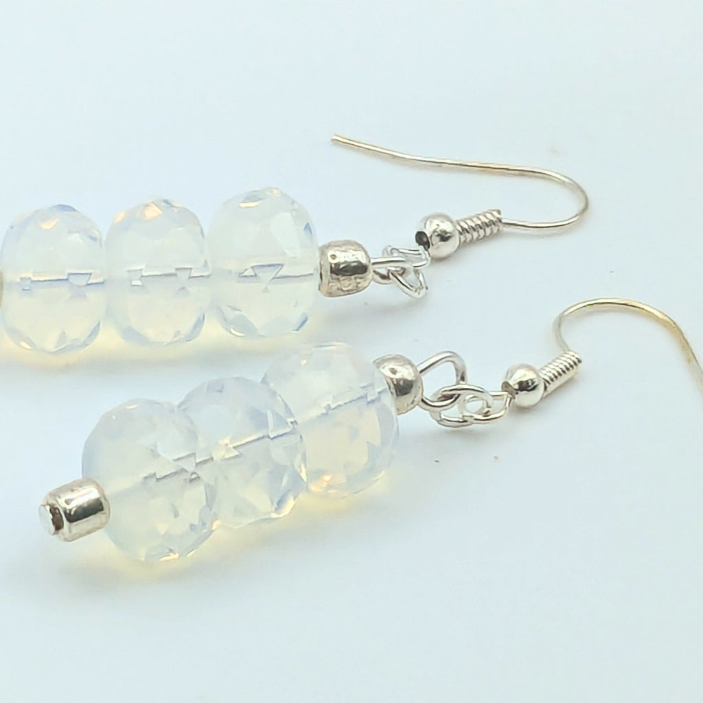Clear Crystal Stacked Dangle Earrings image 4