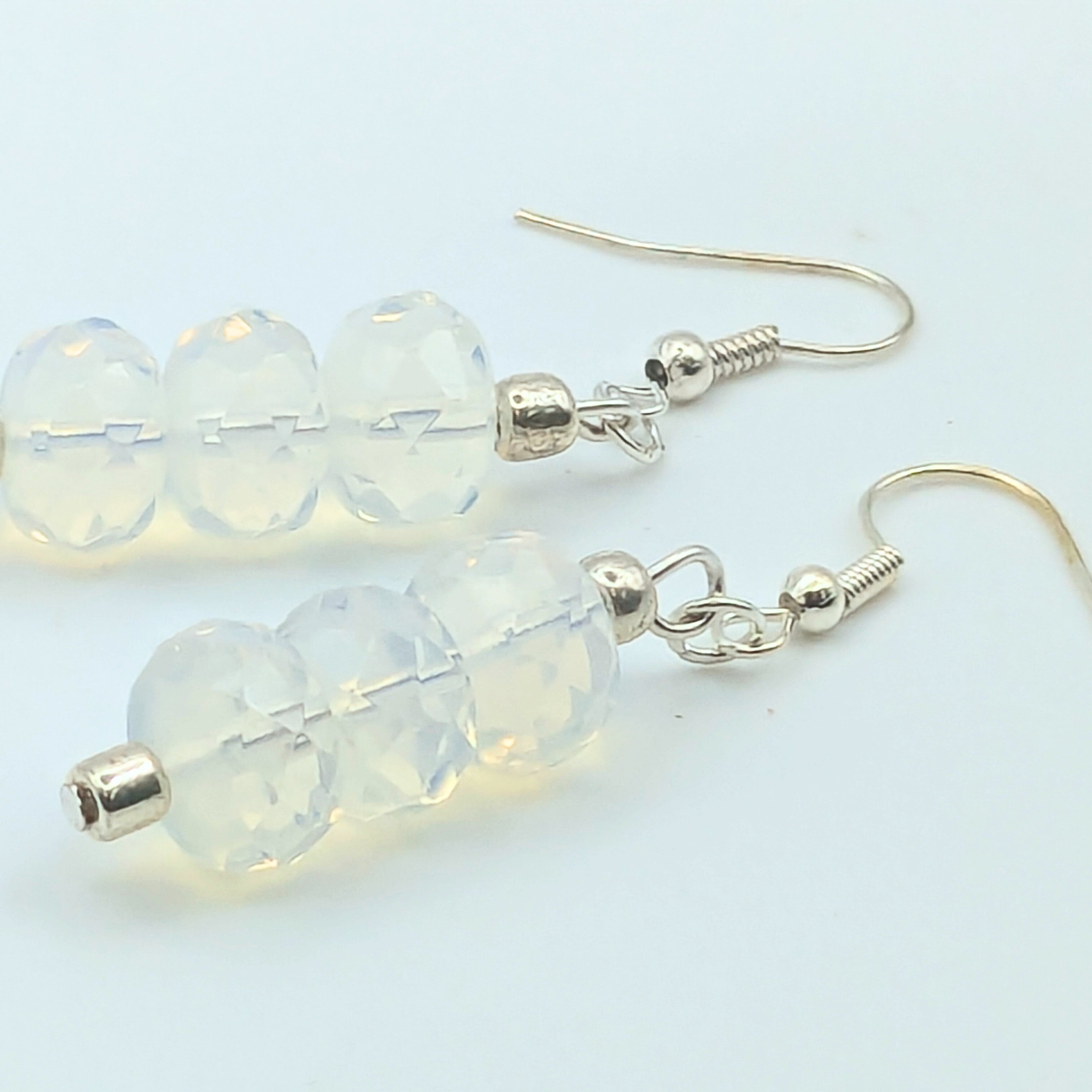Clear Crystal Stacked Dangle Earrings image 4