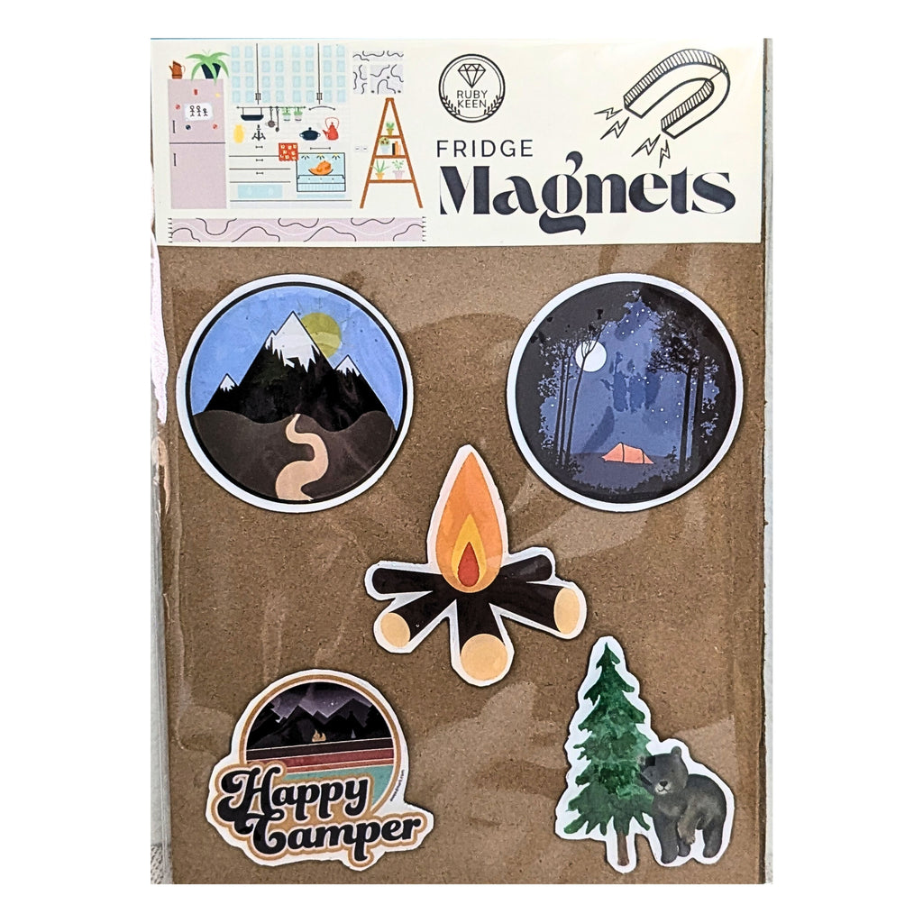 Happy Camper Travel Fridge Magnets – National Parks, Road Trip Decor image 0