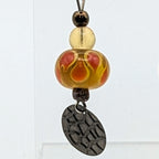 Yellow And Red Marbled Dangle Earrings image 4