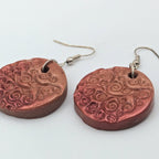 Textured Polymer Clay Dangle Earrings image 2