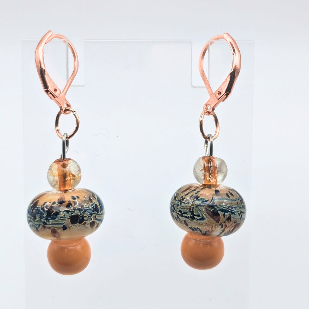 Orange Cream Dangle Earrings image 1