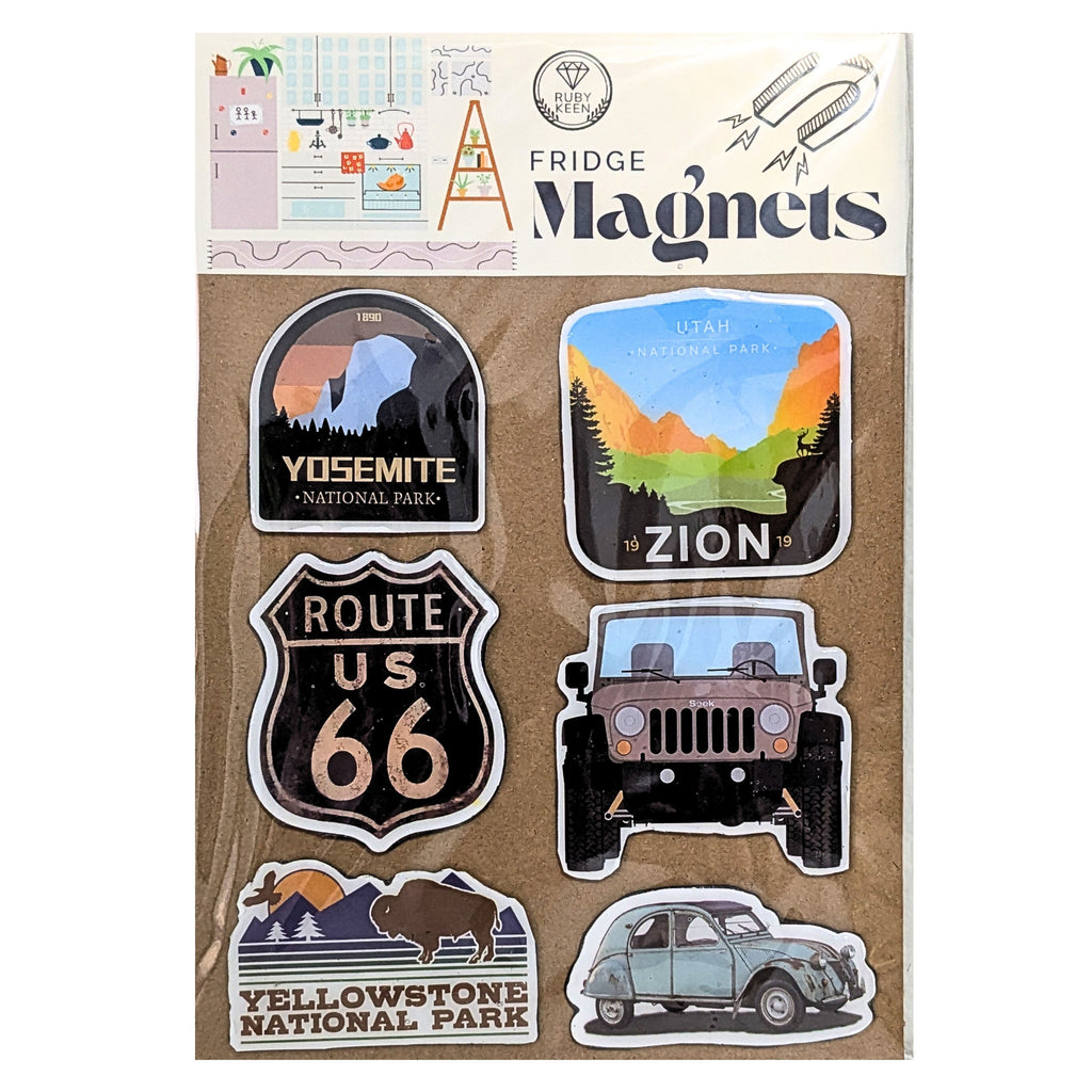 Travel Fridge Magnets – National Parks Camping Decor – Road Trip Kitchen Magnets image 0