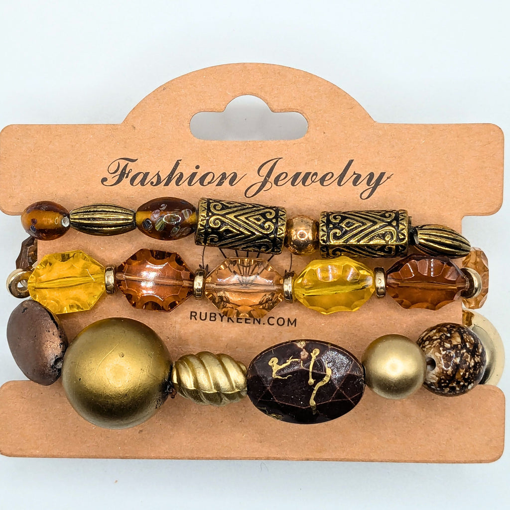 Beaded Bracelets for Women Jewelry Boho Beaded 3 Stacked Set image 3