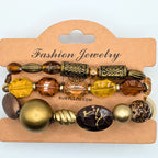 Beaded Bracelets for Women Jewelry Boho Beaded 3 Stacked Set image 3