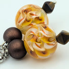 Yellow Marbled Dangle Earrings image 2