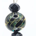 Green And Black Swirl Dangle Earrings image 4