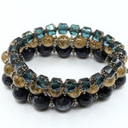 Grey Mix Beaded Bracelets for Women Jewelry Boho Beaded 3 Stacked Set image 3